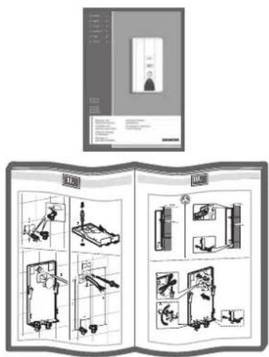 Technical diagram showing exploded view and assembled views of a mechanical assembly with labeled components