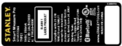 STANLEY. Smart Massure Pro SHUTTERING TWEI VOC. ASNA. FCC PACTICERS UC TREAD-BASE BLADE! LASED PROCKET Copyright WITH 21 OF TERCOAL AND CORNATE SUPPORT BY: MATHUA POTATO: FLORIDA BUSTIN WALO, MAULY & COOK New York Times New York Times Road TOMATO: NYSE M single US & Canada Only Bluetooth® www.stanley.com www.stanley.com MEADISH CHINA