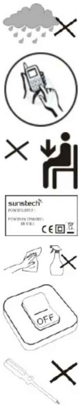 sunstech® POWER SUPPLY : POWER STANDING IN USE : CE OFF