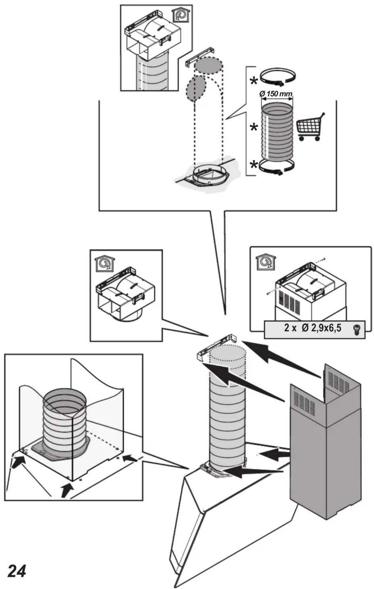 graph TD A["Assembly Setup"] --> B["Product Package"] B --> C["Product Box with Outer Ring"] C --> D["Product Collection"] D --> E["Product Box with Outer Ring"] E --> F["Product Box with Outer Ring"] style A fill:#f9f,stroke:#333 style F fill:#bbf,stroke:#333 subgraph Details G["∅ 150 mm"] --> H["P…