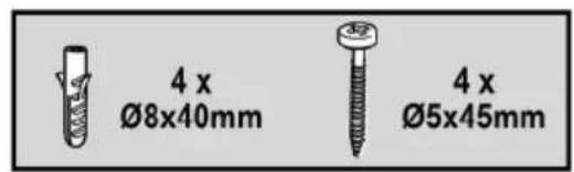 4 x Ø8x40mm 4 x Ø5x45mm
