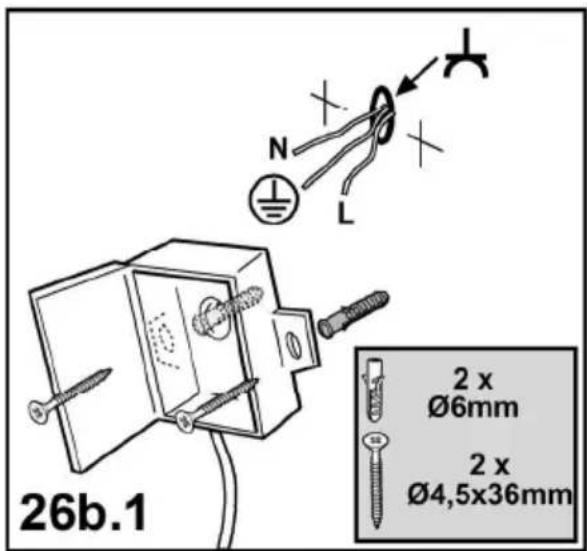 26b.1 N L 2 x Ø6mm 2 x Ø4,5x36mm