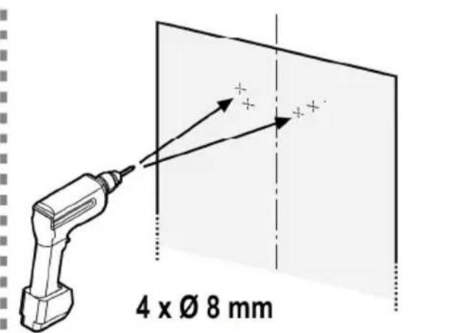 4 x Ø 8 mm