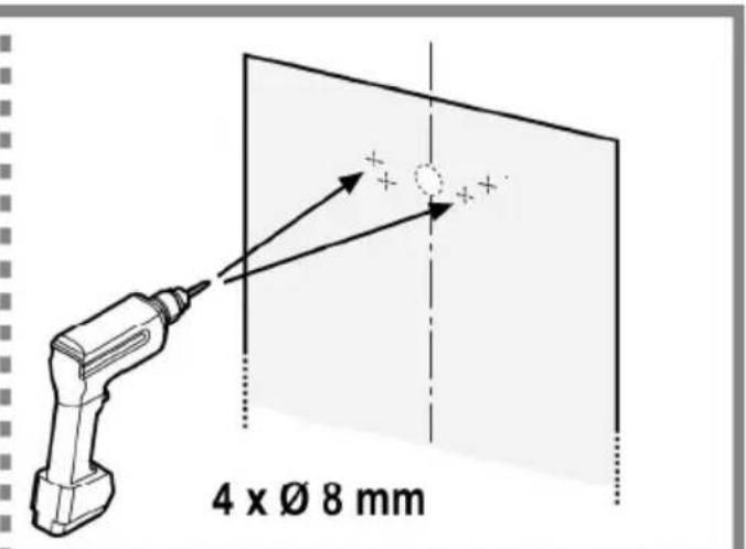 4 x Ø 8 mm