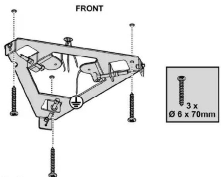 FRONT 3 x Ø 6 x 70mm