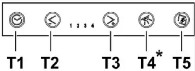 T1 T2 T3 T4* T5 1 2 3 4