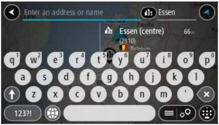 Enter an address or name Essen Zwolle Essen (centre) (2910) Belgium q¹ w² e³ r⁴ t⁵ y⁶ u⁷ i⁸ o⁹ p⁰ a s d f g h j k l z x c v b n m ' × 123?!