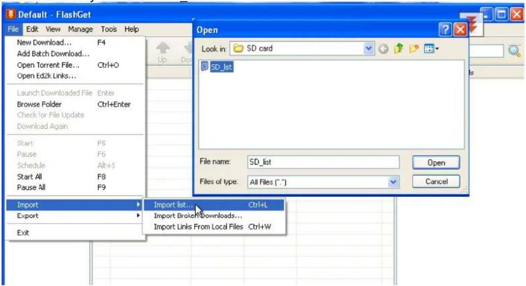 Default - FlashGet File Edit View Manage Tools Help New Download... F4 Add Batch Download... Open Torrent File... Ctrl+O Open Ed2k Links... Launch Downloaded File Enter Browse Folder Ctrl+Enter Check for File Update Download Again Start F5 Pause F6 Schedule Alt+S Start All F8 Pause All F9 Import Exp…