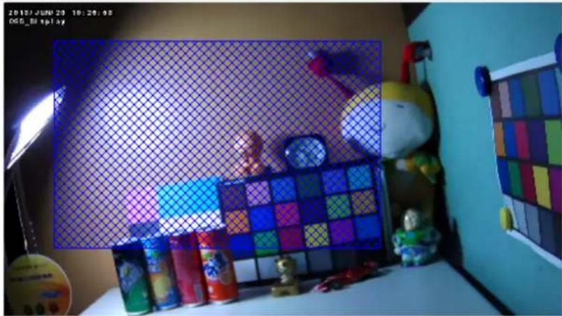 Interior scene with colorful geometric wall art and scattered toys, no visible text or symbols