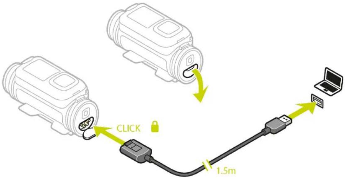 TOMTOM Bandit Bike Pack - Chargement de la TomTom Bandit à l'aide du câble d'alimentation en option - 1