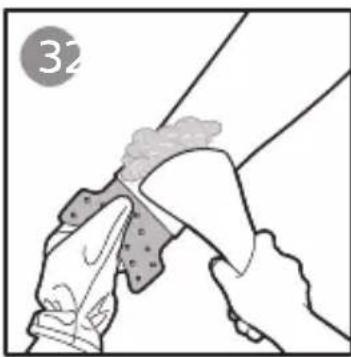 Illustration of hands cleaning a textured surface with a cloth (no text or symbols)