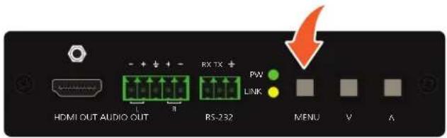 HDMI OUT AUDIO OUT RX TX + PW LINK MENU V A