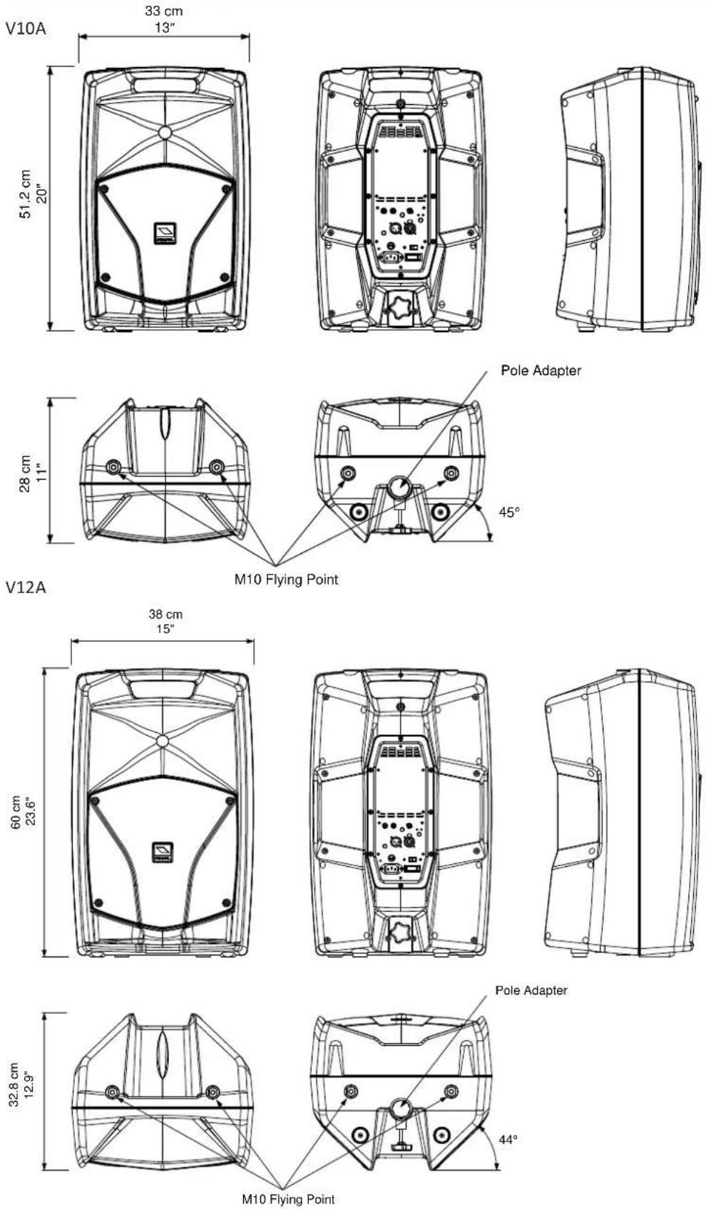 Proel V15A - استجابة التردد - 2