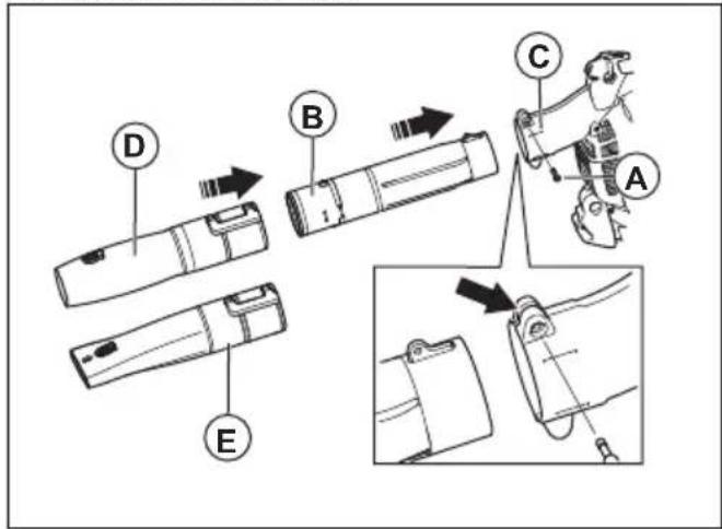 HUSQVARNA 525BX - Pentru asamblarea tevii suflantei - 1
