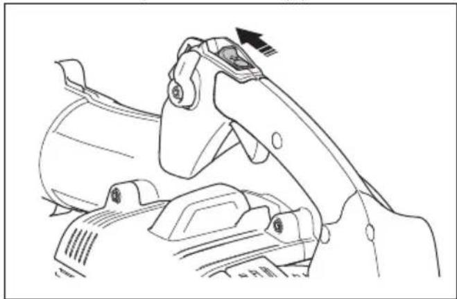 Technical line drawing of a mechanical assembly with no visible text or symbols
