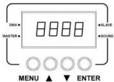 DMX MASTER SLAVE SOUND MENU ▲ ▼ ENTER