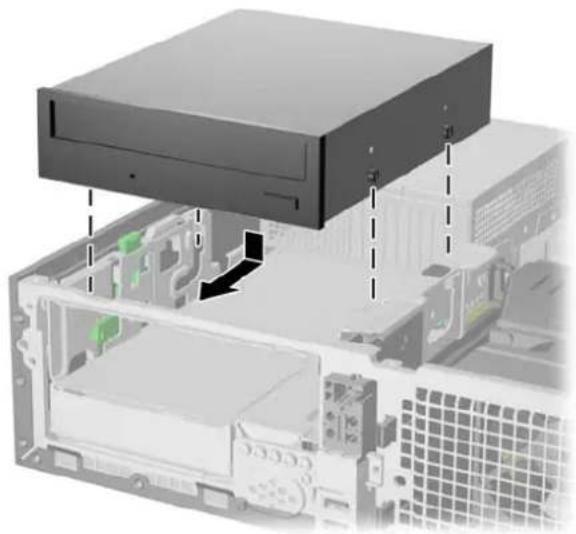 HP RP5 5810 - Installation d'une unité optique dans un compartiment d'unité de 5,25 pouces - 5