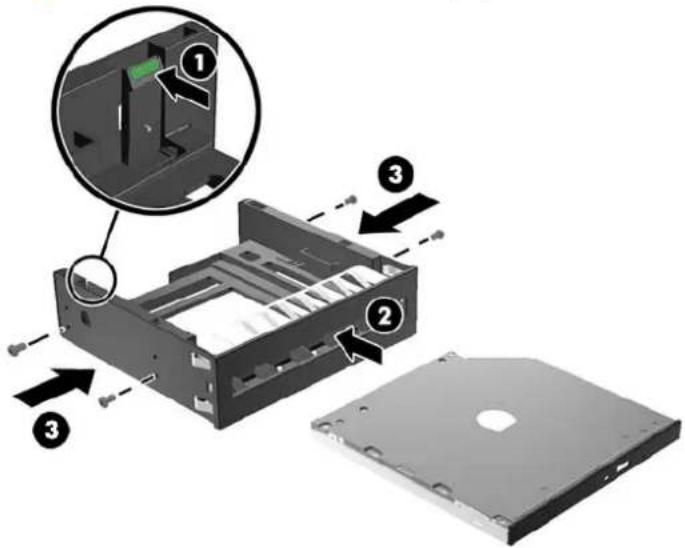 HP RP5 5810 - Installation d'une unité optique dans un compartiment d'unité de 5,25 pouces - 4