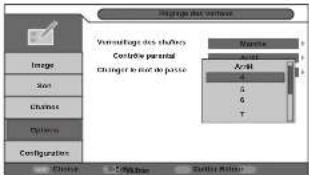 Image Image Size ChDim Options Configuration Verwertige des subres Contrôle parental Change à net de posse Nombre April April 4 4 4 T