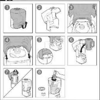Illustrated guide showing a step of clothing and bag preparation with numbered instructions for each step.