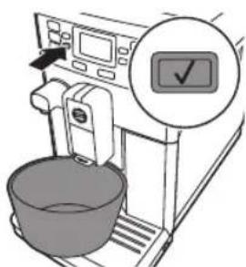 Illustration of a kitchen appliance with a bowl and control panel, no text or symbols present