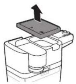 Diagram of a mechanical device with an upward arrow indicating force or movement (no text or symbols present)
