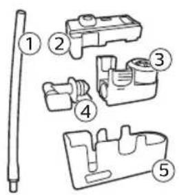 Technical diagram showing labeled mechanical components with numbered parts for identification