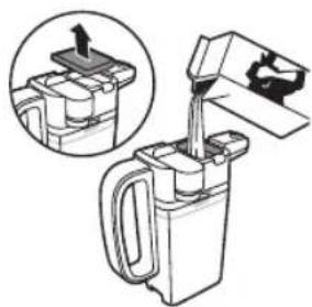 Diagram of a mechanical device with a magnified inset showing internal components (no text or symbols)