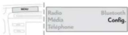 Radio Média Téléphone Bluetooth Config.