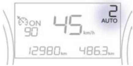 ON 90 45 km/h 12980 km 486.3 km AUTO