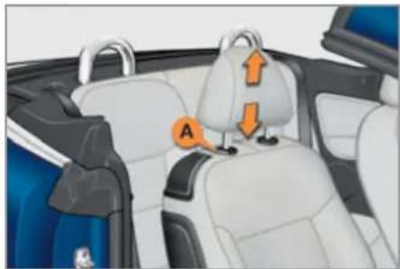 PEUGEOT 207 CC (2011) - Réglage en hauteur de l'appui-tête - 1