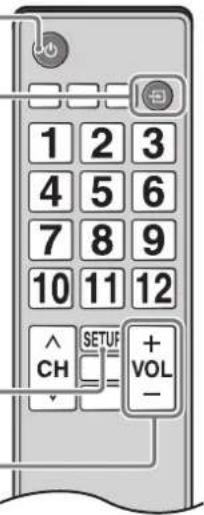1 2 3 4 5 6 7 8 9 10 11 12 ^ SETUP + CH VOL -