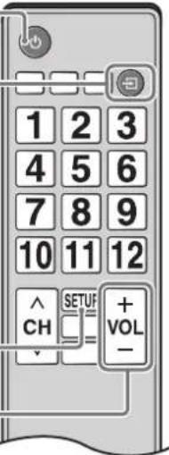 1 2 3 4 5 6 7 8 9 10 11 12 ^ CH SETUP + VOL -