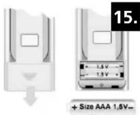 15. + Size AAA 1,5V-
