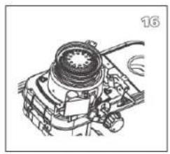 Technical line drawing of a mechanical assembly with no visible text or symbols