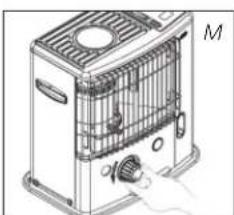 Technical line drawing of a portable air conditioner unit with ventilation grilles and control panel (no text or symbols)