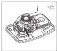 Technical line drawing of a mechanical device with no visible text or symbols