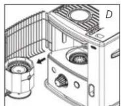 Diagram of a kitchen appliance showing fan, stove, and oven with a side panel (no text or labels)