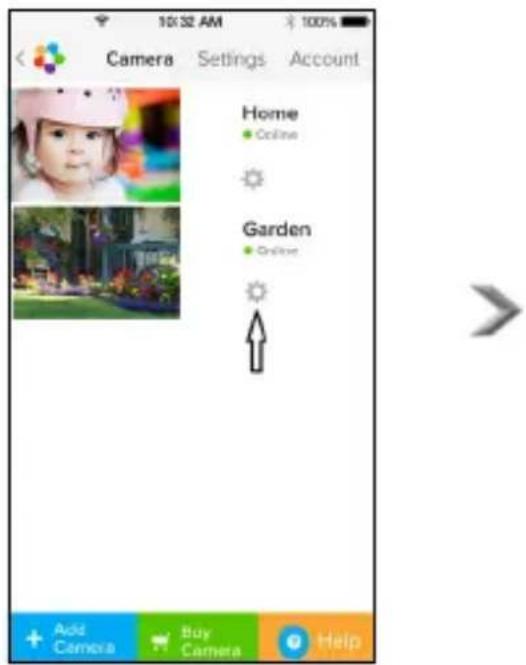 10:32 AM Camera Settings Account Home • Online Garden • Online Add Camera Buy Camera Help