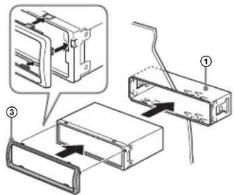 SONY DSX-A202UI - Montieren des Geräts im Armaturenbrett - 2
