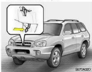 HYUNDAI Santa Fe (2005) - OUVERTURE DU CAPOT MOTEUR - 2