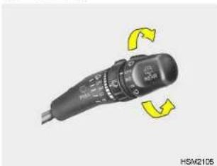 HYUNDAI Santa Fe (2005) - FONCTIONNEMENT DE L'ESSUIE-GLACE EN POSITION INTERMITTENTE - 5
