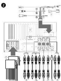 Electrical wiring diagram showing connections between components and a panel with labeled terminals and switches