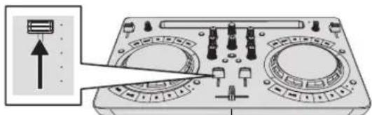 PIONEER DDJ-WEGO4-W - Poussez le fader de canal loin de vous. - 1