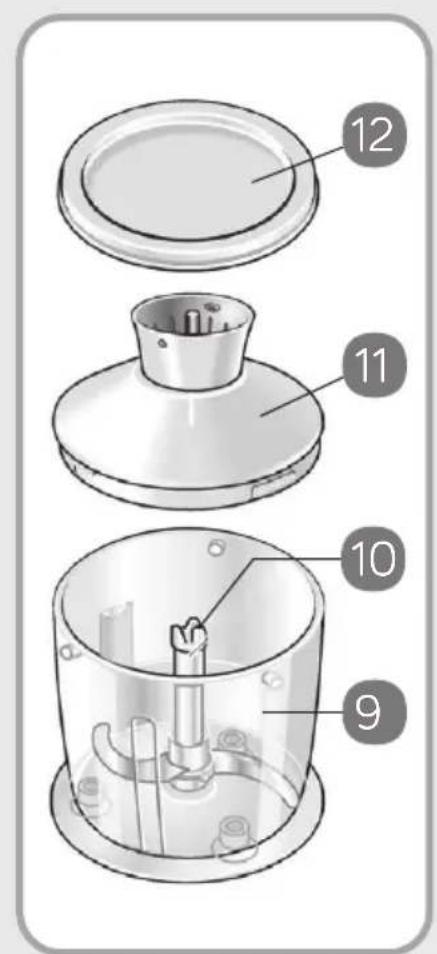 Technical diagram of a device with numbered parts, showing exploded and assembled views of a mechanical or electronic component.