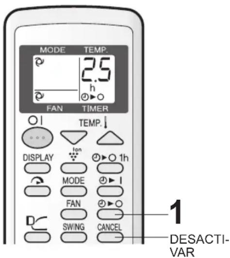 SHARP AY-AP9KR - Prima a tecla DESLIGAR POR TEMPORIZADOR ( Ⓤ▶○ ) e regule o tempo como desejar. - 2