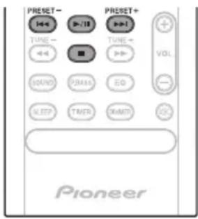 PRESET- TUNE- VOL TUNE- VOL PIONEER