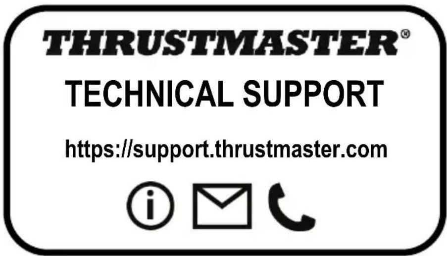 THRUSTMASTER® TECHNICAL SUPPORT https://support.thrustmaster.com © 📧