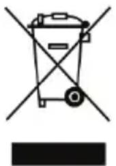 Symbol of a trash bin with crossed lines indicating no waste or restriction, plus a solid black rectangle below (no text or labels).
