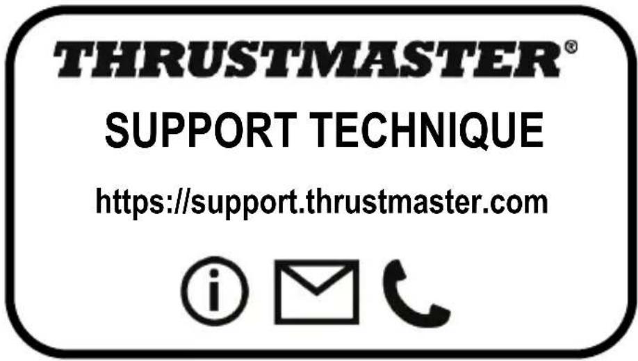 THRUSTMASTER® SUPPORT TECHNIQUE https://support.thrustmaster.com © e-mail téléphone